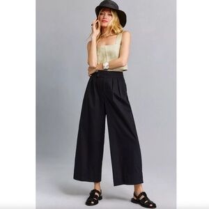 Anthropologie Pleated Poplin Trousers
